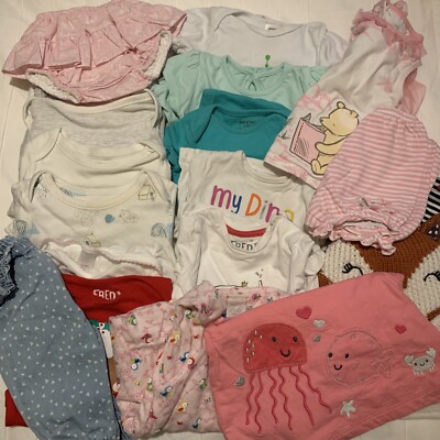 Baby Mädchen 0-3 Monate alt - großes Kleiderset Paket Kleidung