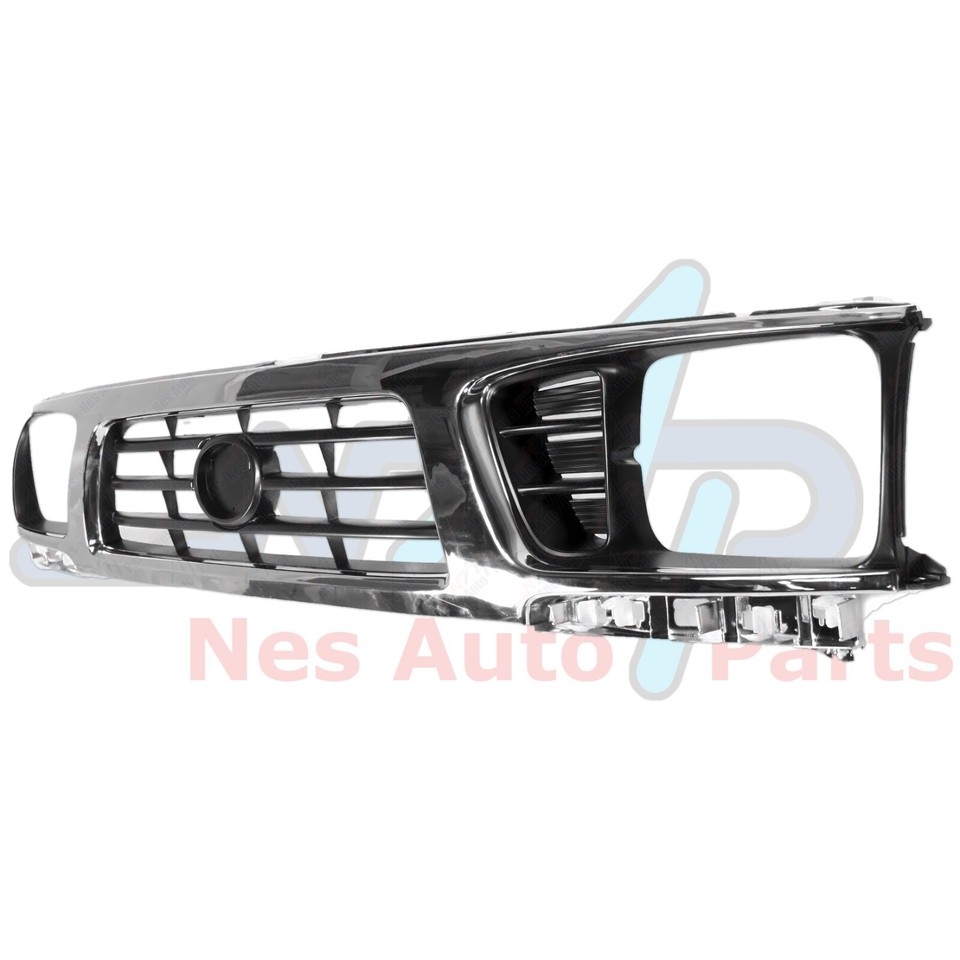 Front Bumper Kit With Grille & Signal Lights For 1995-1997 Toyota Tacoma – Chrome Steel