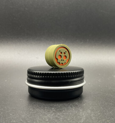 Koch Tools x Playge Collab - PVC KapSkyll - Green/Orange EDC Bead Zipper Pull