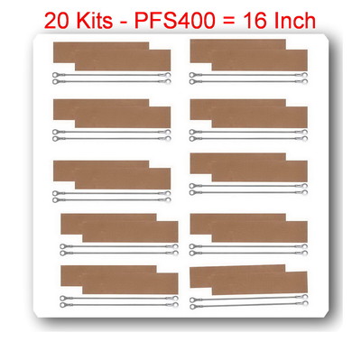 20 Kit Replacement Heating Element 2mm + 20 PTFI For Impulse Sealer 16'' PFS400