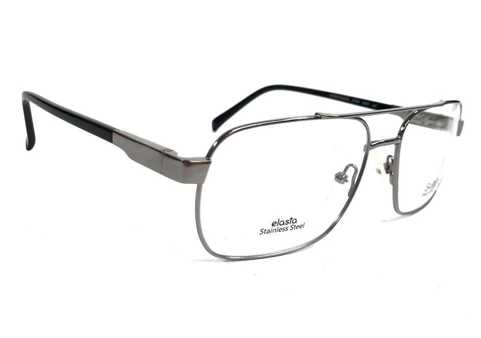 Monturas para gafas Safilo Elasta E7201 0DF8 Gunmetal negro borde completo 57-147-145 Foto 2 de 4