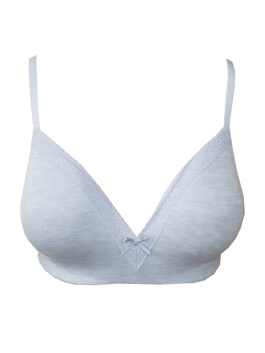 LADIES F+F TESCO PALE BLUE MARL T-SHIRT BRA UNDERWIRED & NON-WIRED  AVAILABLE