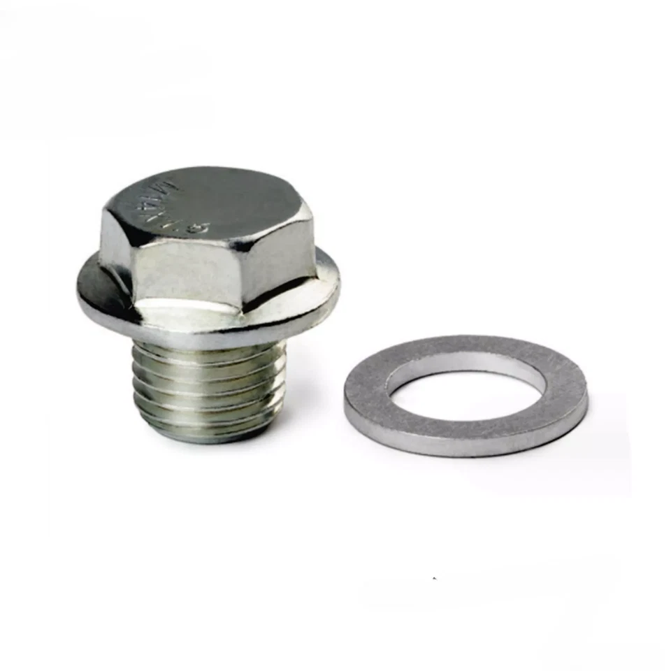 Arandela de tapón de perno de drenaje de cárter de aceite de 10 piezas para Honda Accord Civic Acura+ Foto 2 de 4