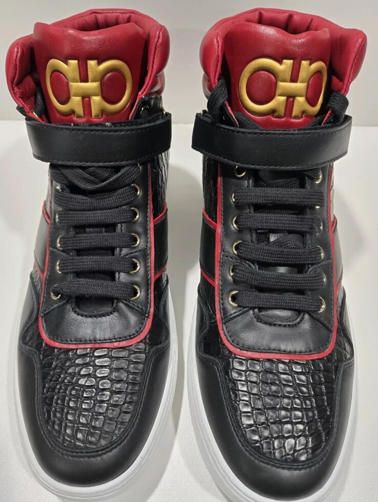 New Salvatore Ferragamo Noe High Top Men Fashion Sneakers  display picture 3