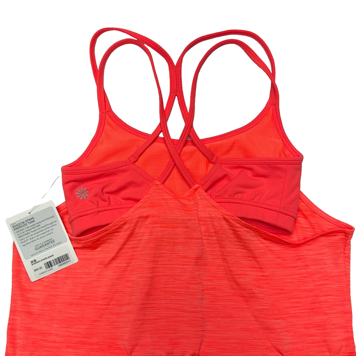 ‎^_^ NEW Athleta Energize Tank Top Women's XS Built In Bra Strappy