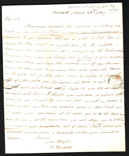 Cubierta GB Northumberland Newcastle EL Re *ABORDAR DIFICULTADES* 1807 74.2 - Imagen 8 de 12