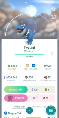 Pokémon Go - Shiny Tyrunt