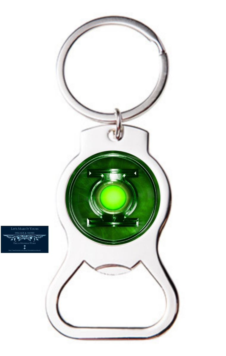 GREEN LANTERN LOGO INSPIRED ART CUSTOM KEY RING KEYCHAIN METAL