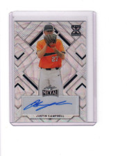 2022 Leaf Metal Draft Silver Wave Autographs Justin Campbell Rookie Auto 5/8