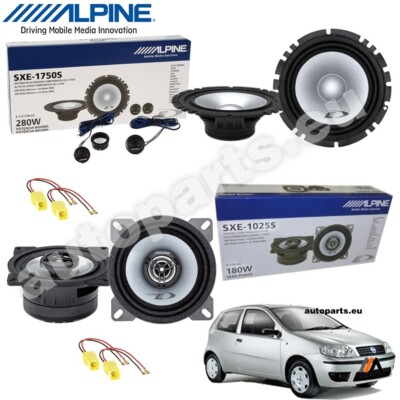 Kit 6 Lautsprecher Alpine Vorne Hinten Für Fiat Punto 188 + Taschen