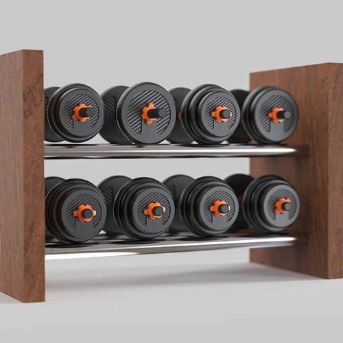 Set Manubri Regolabili 20 kg | Gomma Ergonomica per Allenamento a Casa - Foto 4 di 4