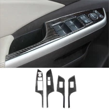 4Pcs Carbon Fiber Interior Door Control Cover Trim For Honda CR-V 2012-16