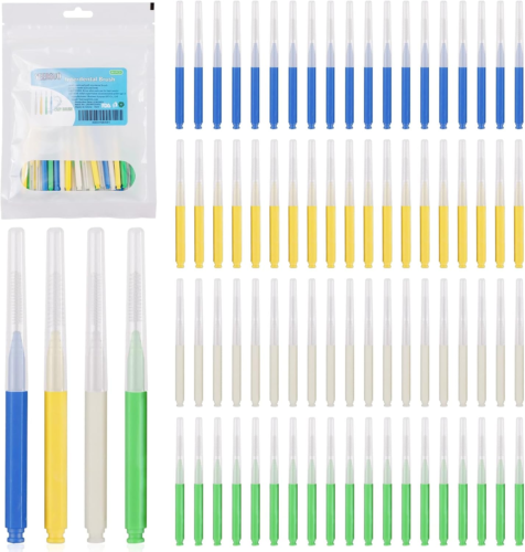 Interdental Brush, 80 Count Braces Brush between Teeth, Toothpicks Dental Tooth