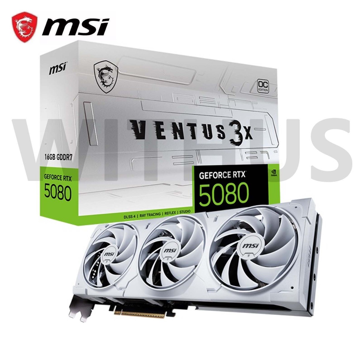 GEFORCE RTX 5080 MSI Ventus 3X 白色中古 MSI GeForce RTX 5080 VENTUS 3X OC WHITE D7 16GB Gaming Graphics