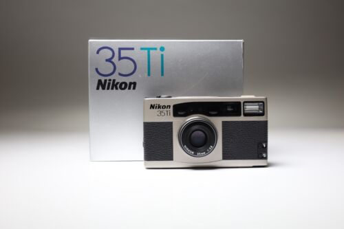 Nikon 35Ti Nikkor 35Mm F2.8 Compact Film Camera Titanium Body Mint in Box Unused