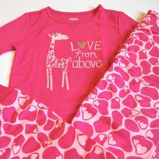 Gymboree Girl size 6 Gymmies Love from Above Giraffe Pajamas NWT PJs Winter Pink