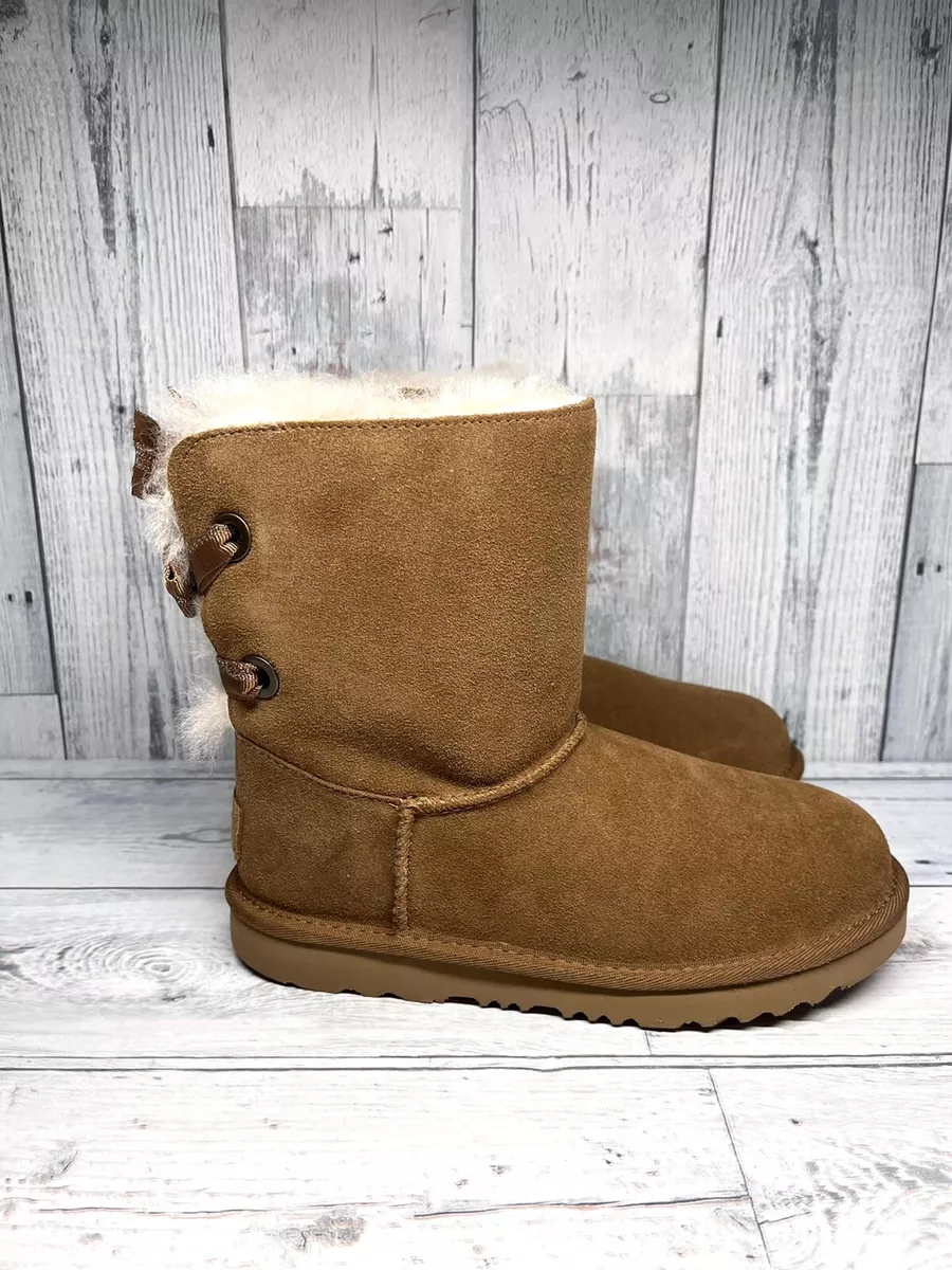 NEW KIDS BOOT UGG CUSTOMIZABLE BAILEY BOW SHORT CHESTNUT 1100492K ORIGINAL