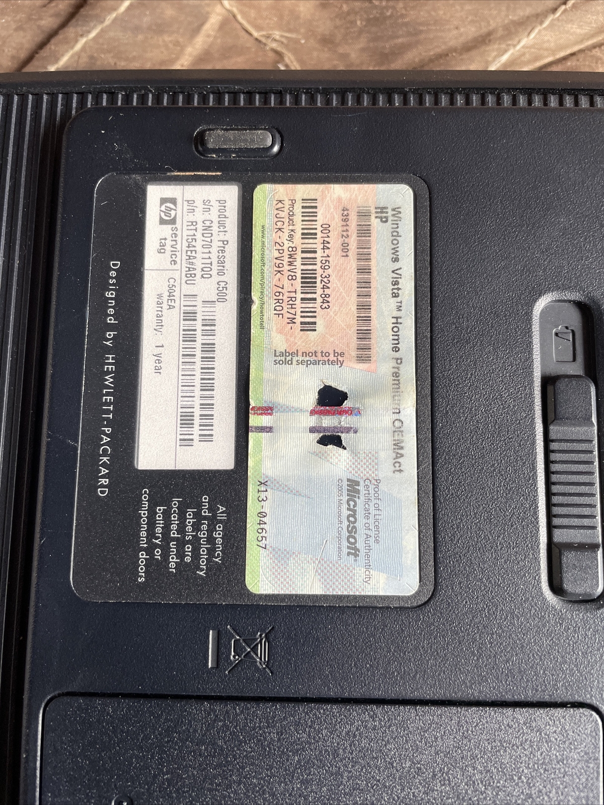 RETRO COMPAQ PRESARIO C500 INTEL Untested No Power Lead Cheap - Picture 9 of 10