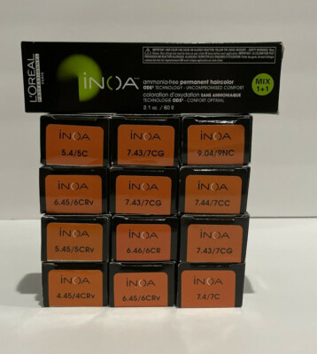 Loreal INOA  Ammonia Free ODS Professional Permanent Hair Color ~ 2.1 fl. oz.!!