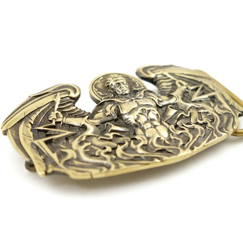 Hebilla de cinturón Arcángel Uriel, accesorio cristiano San Uriel Auriel San Arcángel - Imagen 3 de 17