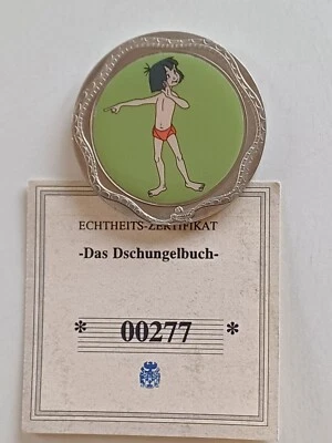 Das Dschungelbuch -Mogli, Farbprägung, Neusilber, (M257) - Bild 1 von 3
