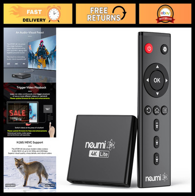 4K Lite Digital Media Player for USB Drives & SD Cards, HDMI, Compact Design