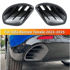 For Alfa Romeo Tonale 2023-2025 Carbon Look Rear Exhaust Tail Muffler Cover Trim