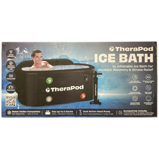 Therapod Portable Inflatable Ice Bath, Temp, Inflator (55"L x 30"W