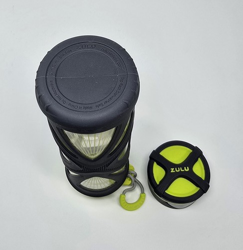 ZULU Atlas Gray/Green Glass Water Bottle with Flip Lid & Silicone Sleeve 20oz-tr - Picture 6 of 8