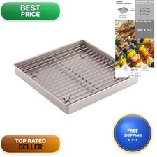 CHEFMADE Roasting Pan Rack, 11-Inch Non-Stick Square Shallow Dish Sheet Pan