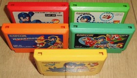 Lot 5 Mega Man 2 3 4 5 6 Rockman Used Game Cartridge Famicom FC Good NTSC-J JP
