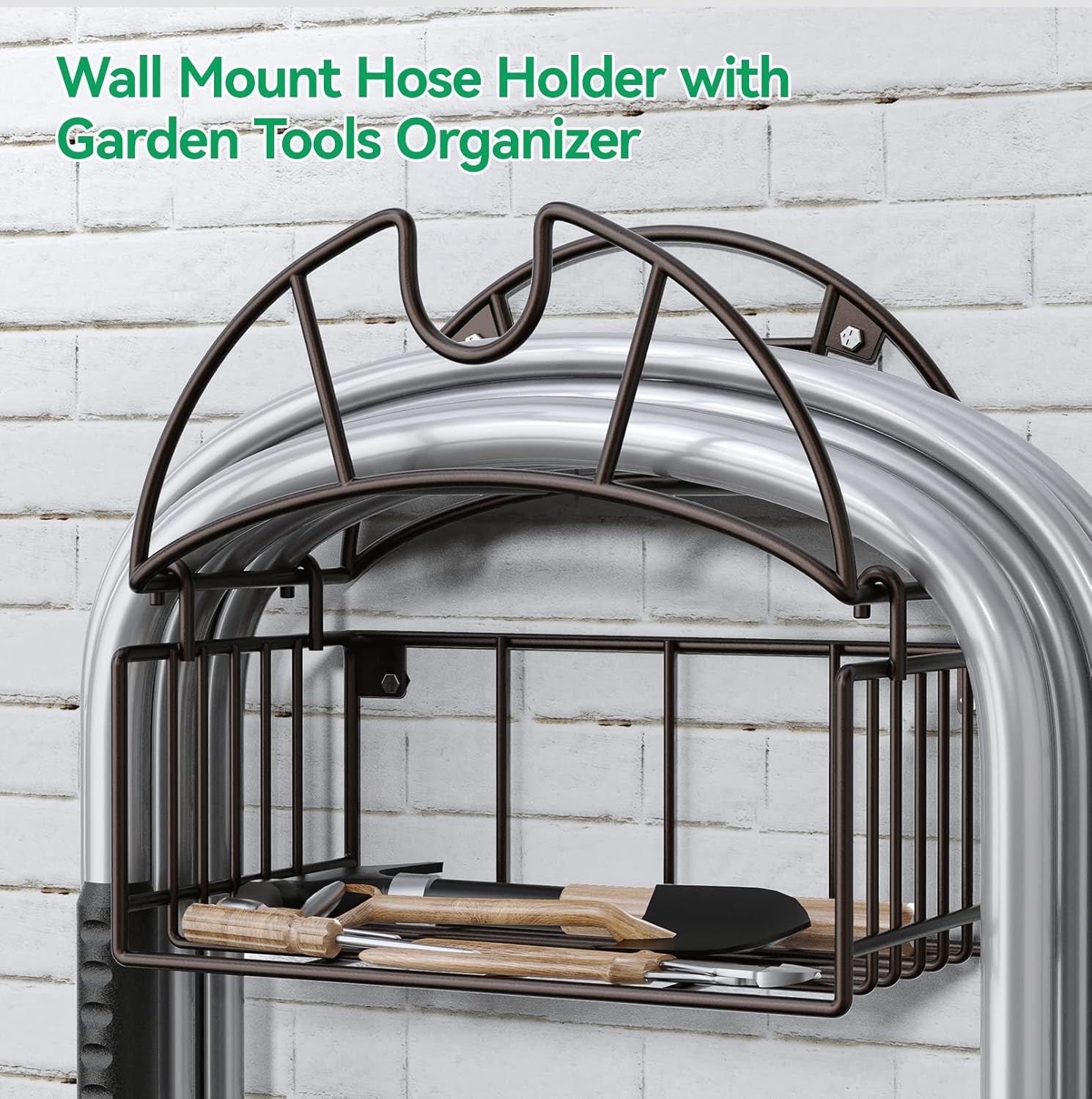 Hose Reel Garden Hose Holder,Water Hose Holder Wall Mount,Heavy Duty Metal Hose 
