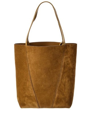 Chloé Spin Medium Suede & Leather Tote Women's Brown | eBay