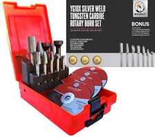 BOOLY 8PC Tungsten Carbide Rotary Burr Set 1/4" Shank Double Cut Die Grinder