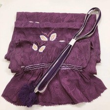 7408 Japanese Kimono Accessory Obiage and Obijime 2-piece Set Silk Shibori