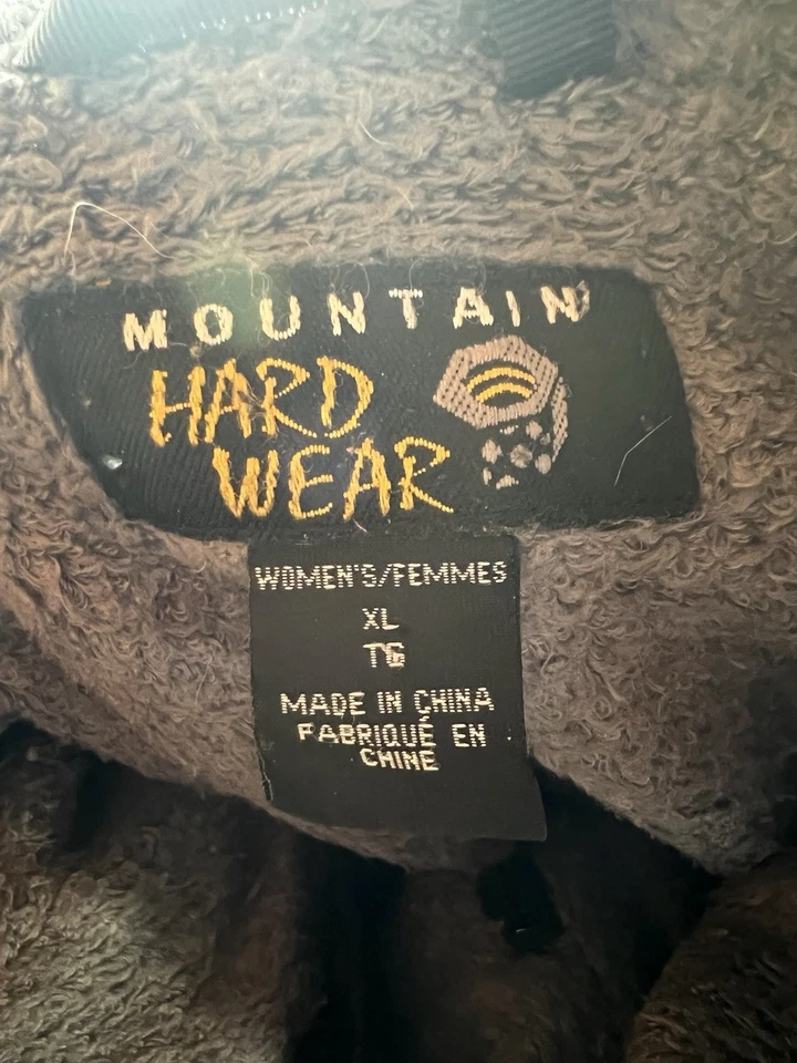 Mountain Hard Wear Mujer Negro Puffer Acolchado Plumón Chaqueta Forrada de Vellón XL Esquí Foto 4 de 4