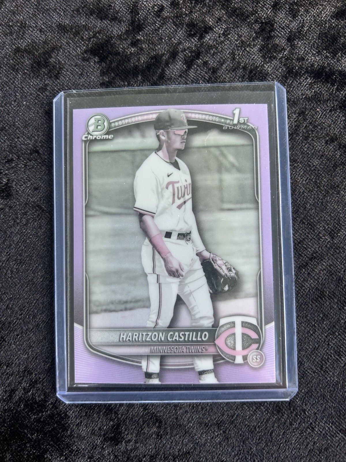 2025 Topps Bowman Chrome Haritzon Castillo Pearl Refractor 1st Bowman Twins SSP