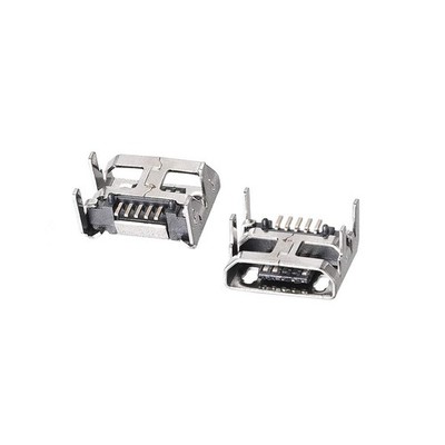 uxcell 10PCS Micro USB Female Socket Connector Jack Port, 5-Pin DIP Silver
