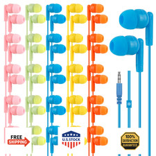 CNSZSLZ 100 Pack Bulk Earbud Headphones Earphones for School Classroom Students