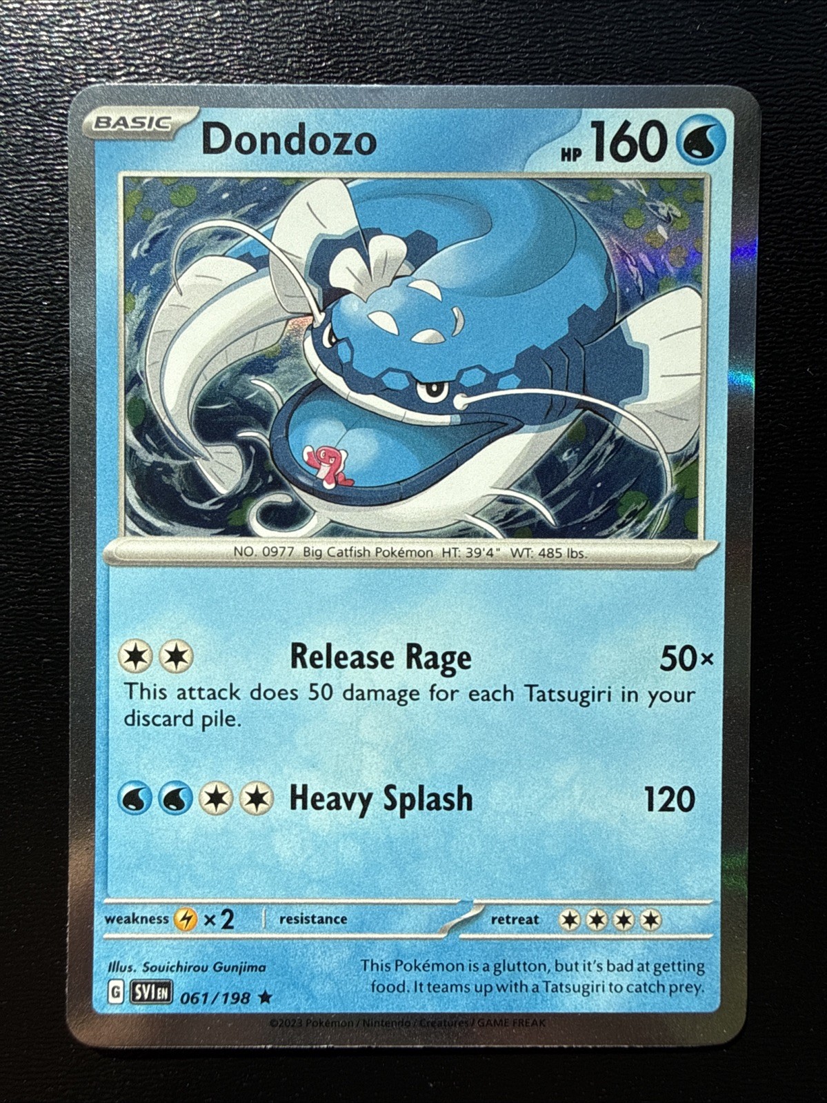 FREE SHIPPING Dondozo Rare Holo Scarlet & Violet Base Set Pokemon 061/198