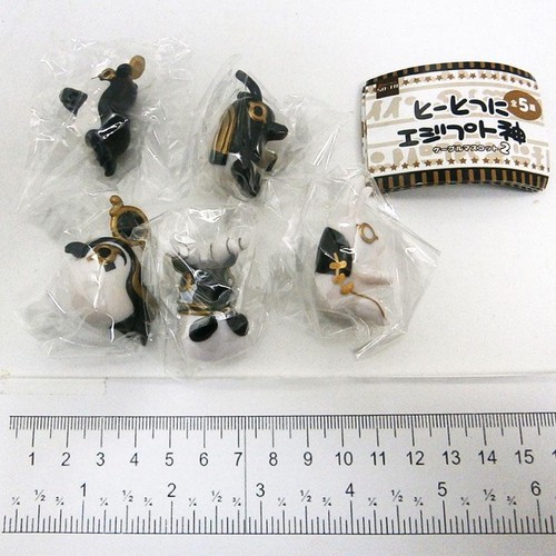 Tototsuni Egyptian God Cable Mascot 2 Complete Set of 5 Capsule Toy Free Ship - Picture 6 of 6