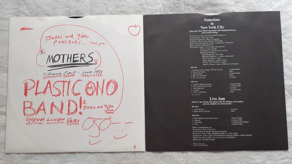 JOHN LENNON & YOKO    "SOME TIME IN NEW YORK CITY"     DOUBLE VINYL LP RECORDS - Image 4 of 4