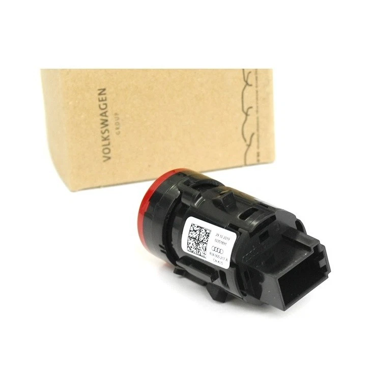 Original Audi RS Start-Stop Schalter Drucktaster Zündung Startknopf rot schwarz - Bild 2 von 4