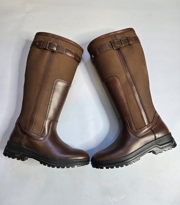 LE CHAMEAU JAMESON FEMALE STANDARD FIT CARAMEL BROWN LEATHER BOOT MADE PORTUGAL
