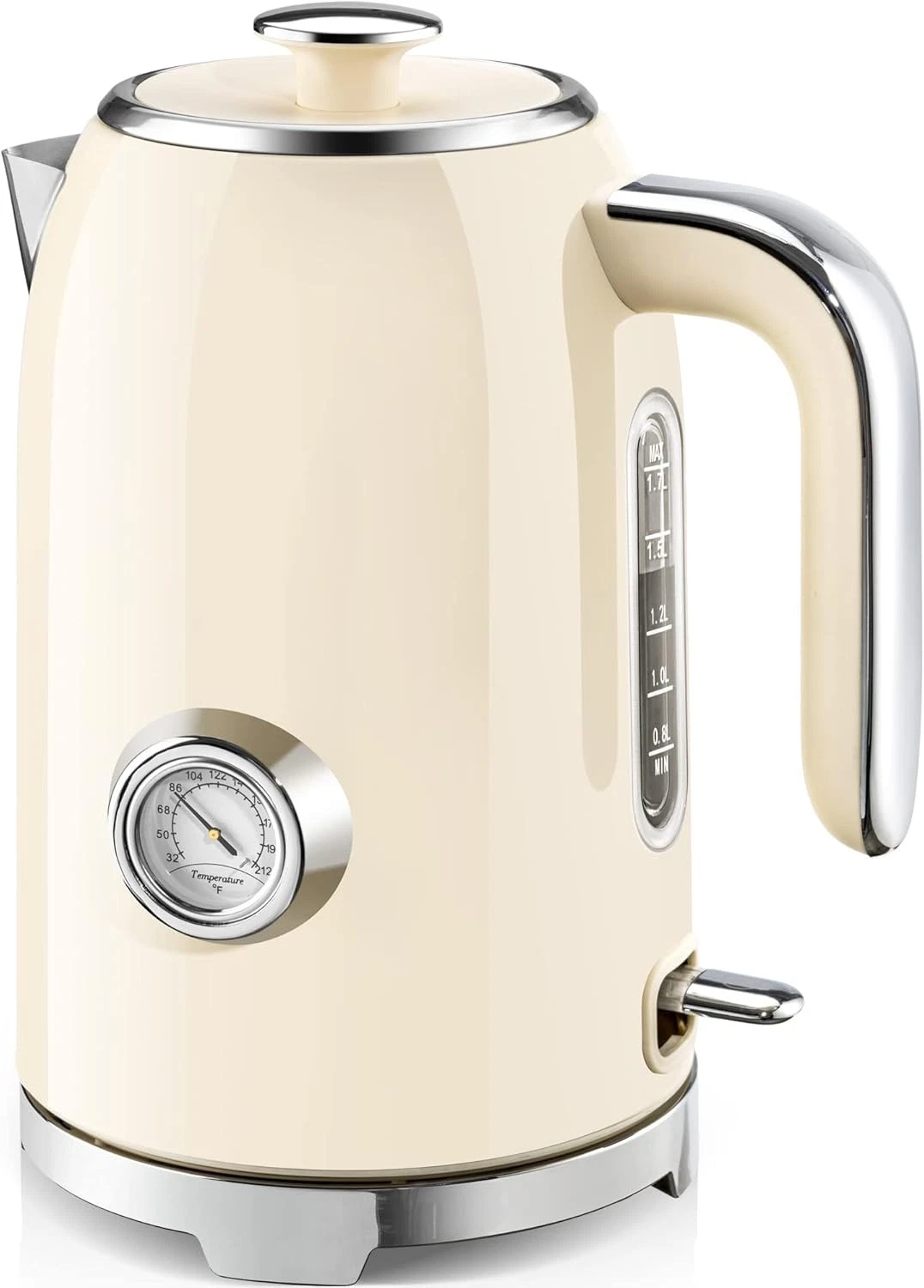 SUSTEAS Electric Kettle 57 oz Stainless Steel Water Boiler with Thermometer