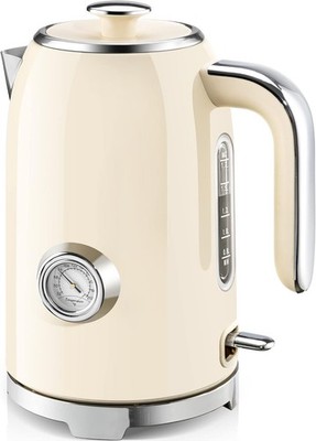 SUSTEAS Electric Kettle 57 oz Stainless Steel Water Boiler with Thermometer