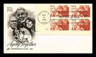DR JIM STAMPS US COVER AGING TOGETHER FIRST DAY ISSUE PLATE BLOCK ARTCRAFT