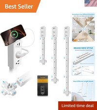Extendable Electrical Outlet Extender Stick with USB Ports - Up to 35 Inches
