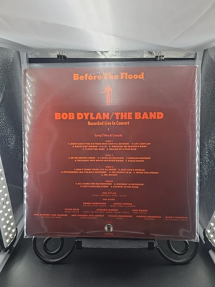 BOB DYLAN THE BAND • BEFORE THE FLOOD LIVE 2LP OG 1974 ASYLUM Hollywood VG+/VG+ - Image 2 of 4