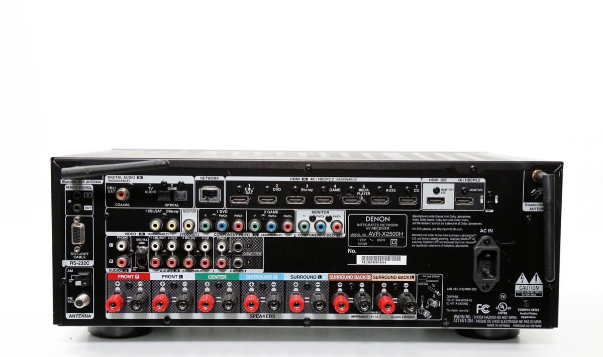 Denon AVRX2500H 7.2 Channel 95W A/V Receiver for sale online | eBay